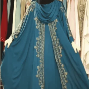 4 Parts Abaya Borka - Blue